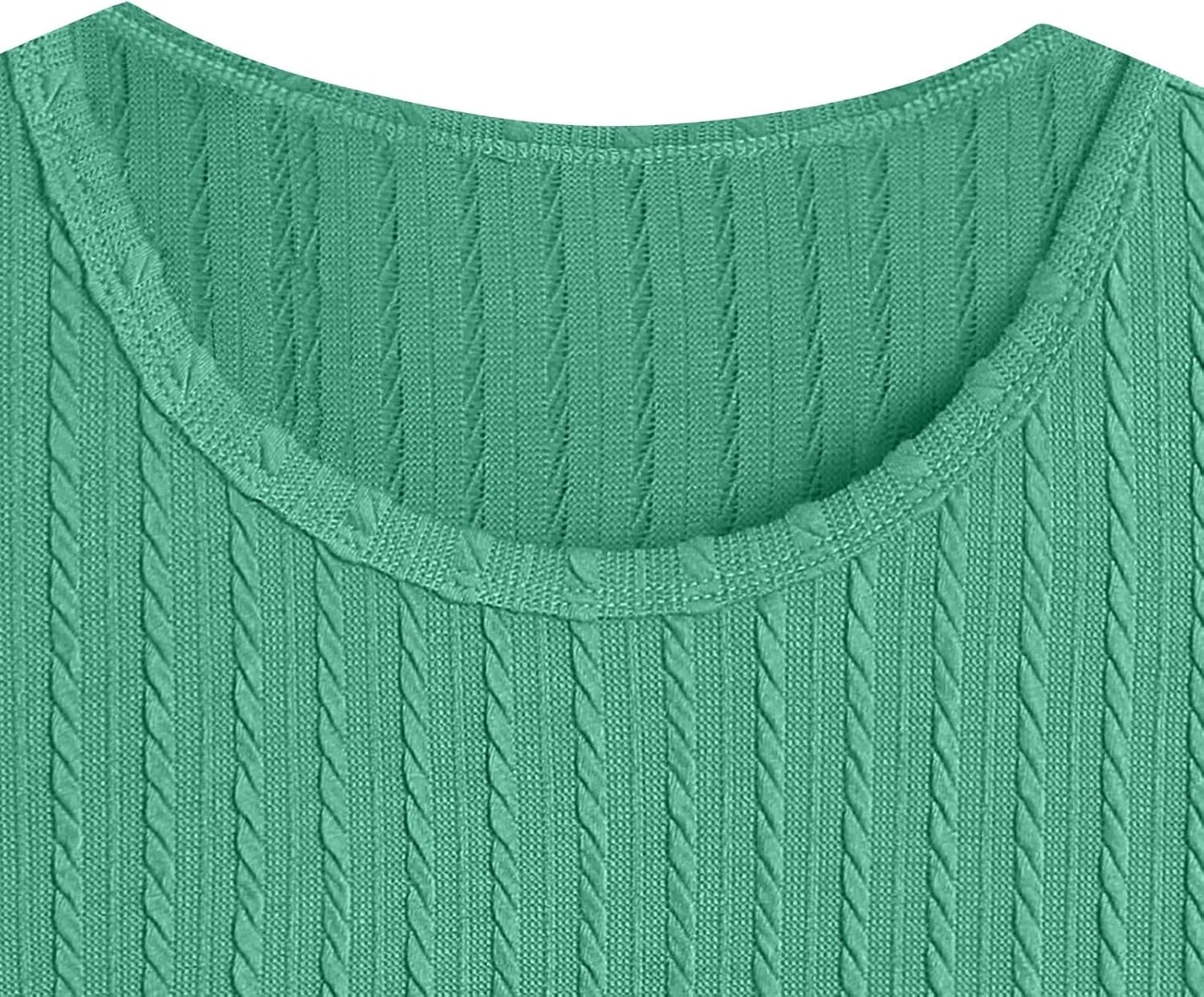 Мужская свободная футболка с длинным рукавом Crewneck, Mint Green — фото 3