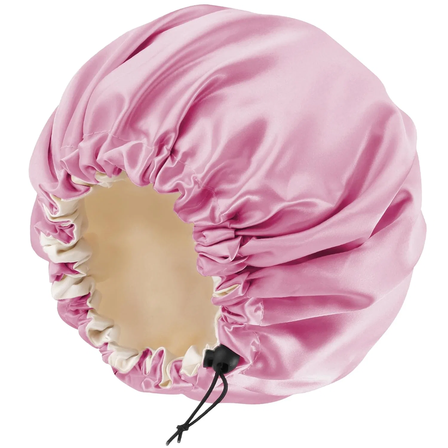 Шапочка для душа Satin Cap, Edoneery, двойной слой, регулируемая, Dark Pink