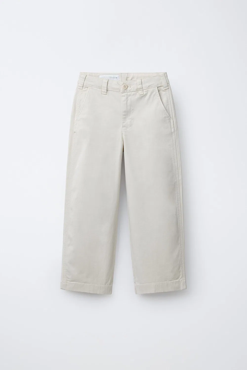 Брюки чинос свободного кроя ZARA, Mid-Ecru