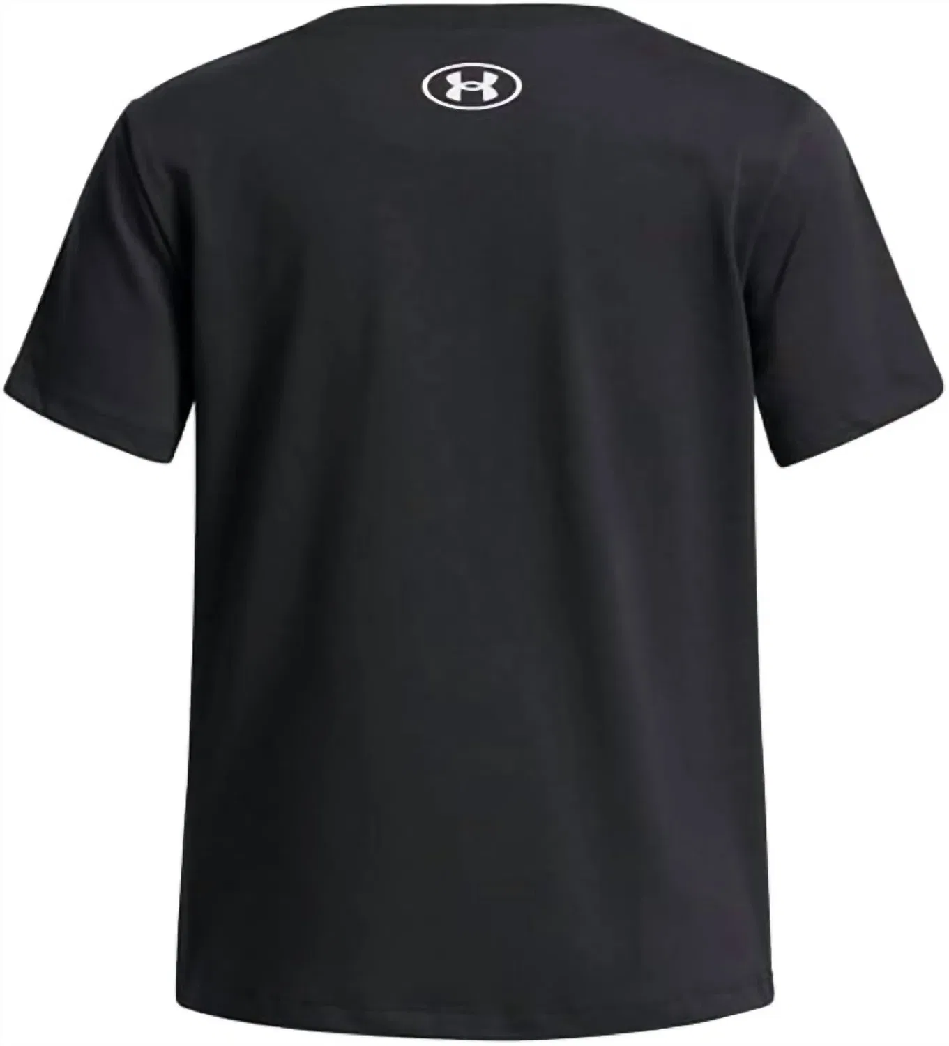 Детская футболка для девочек с коротким рукавом с принтом Big Logo Under Armour, Black/White — фото 3
