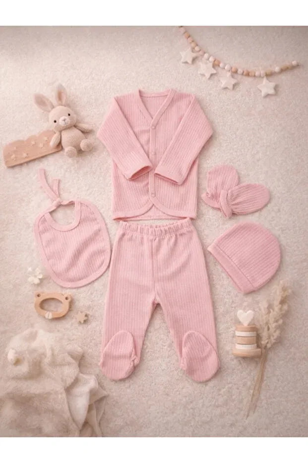 Детский комплект для новорожденных хлопковый Gleamy, Pink — фото 4