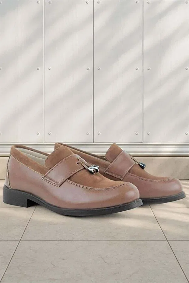 Детские туфли для мальчиков классические лоферы Rakerplus, Tan Color