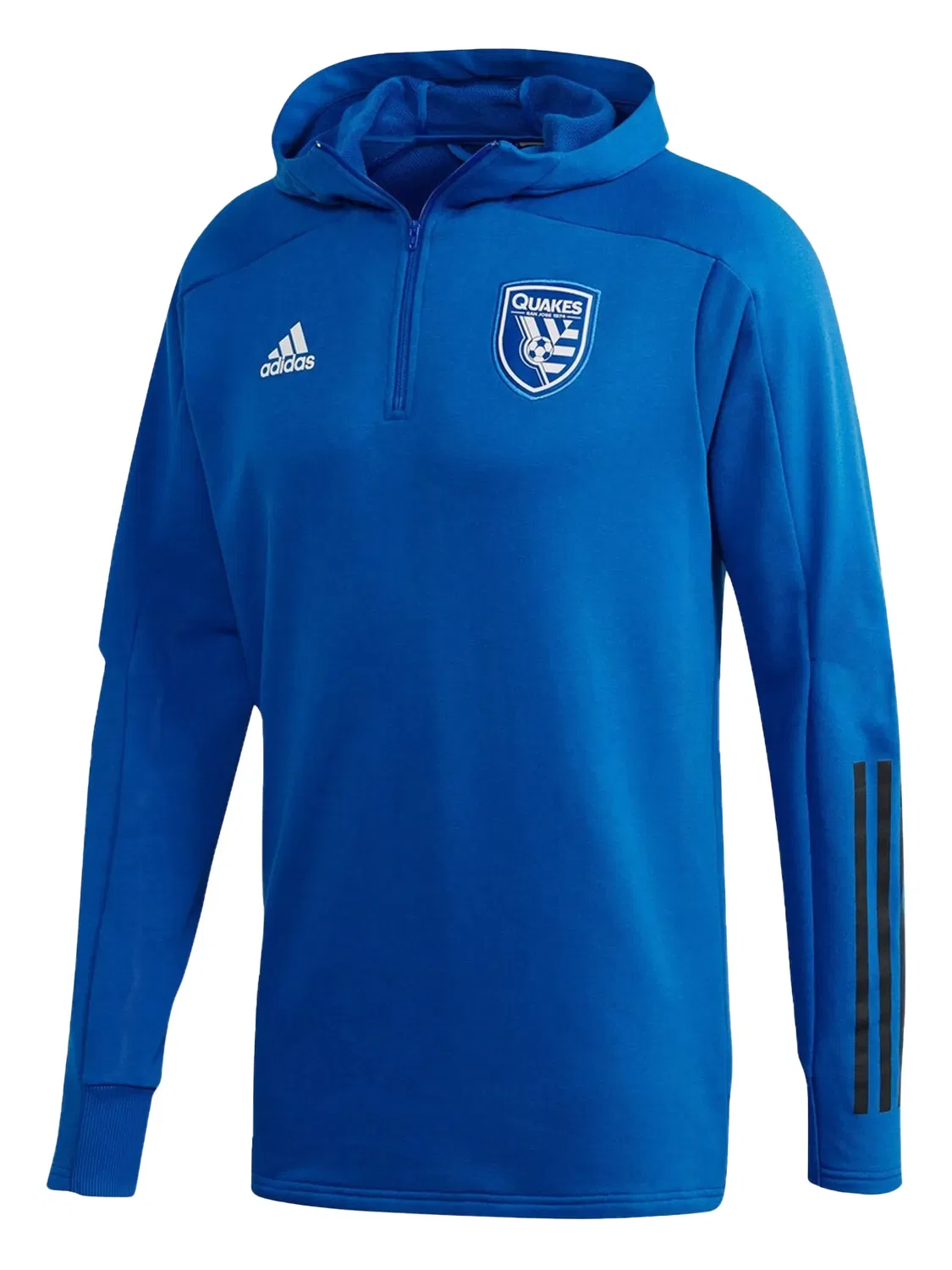 Толстовка San Jose Earthquakes с молнией Adidas, синий