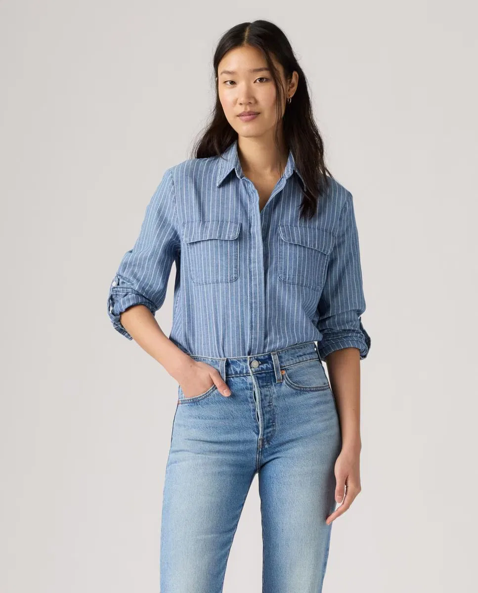 Женская рубашка с длинным рукавом, Vaquera, Levi's, синий