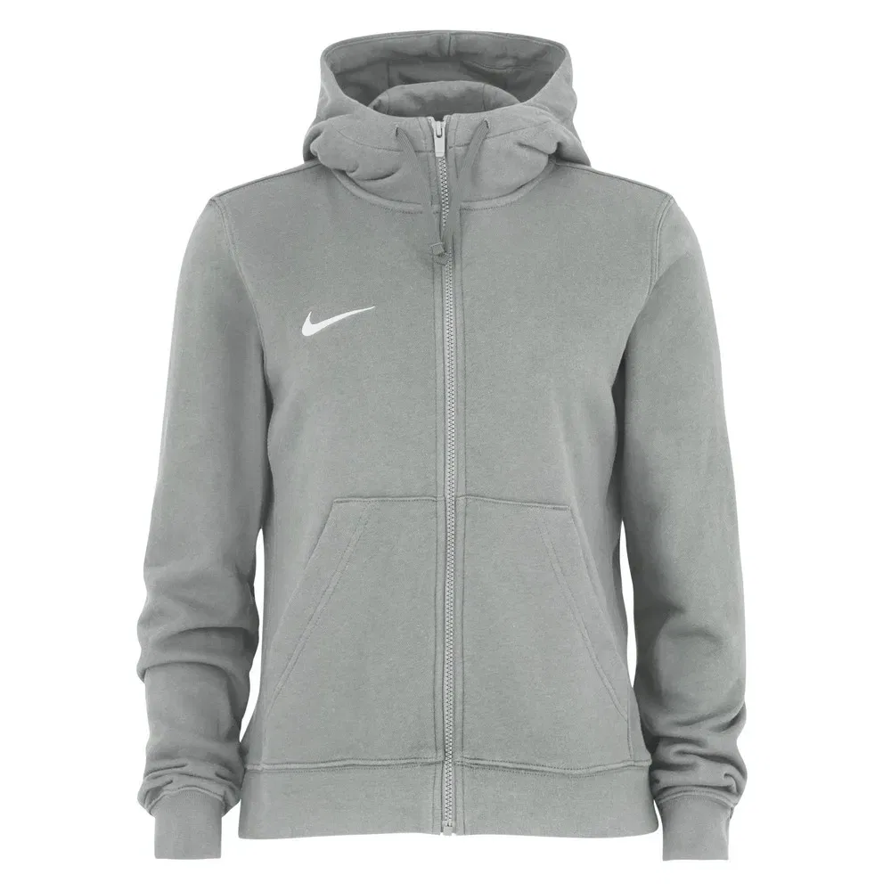 Женский свитшот с капюшоном на молнии Nike Team Club French Terry, Grey