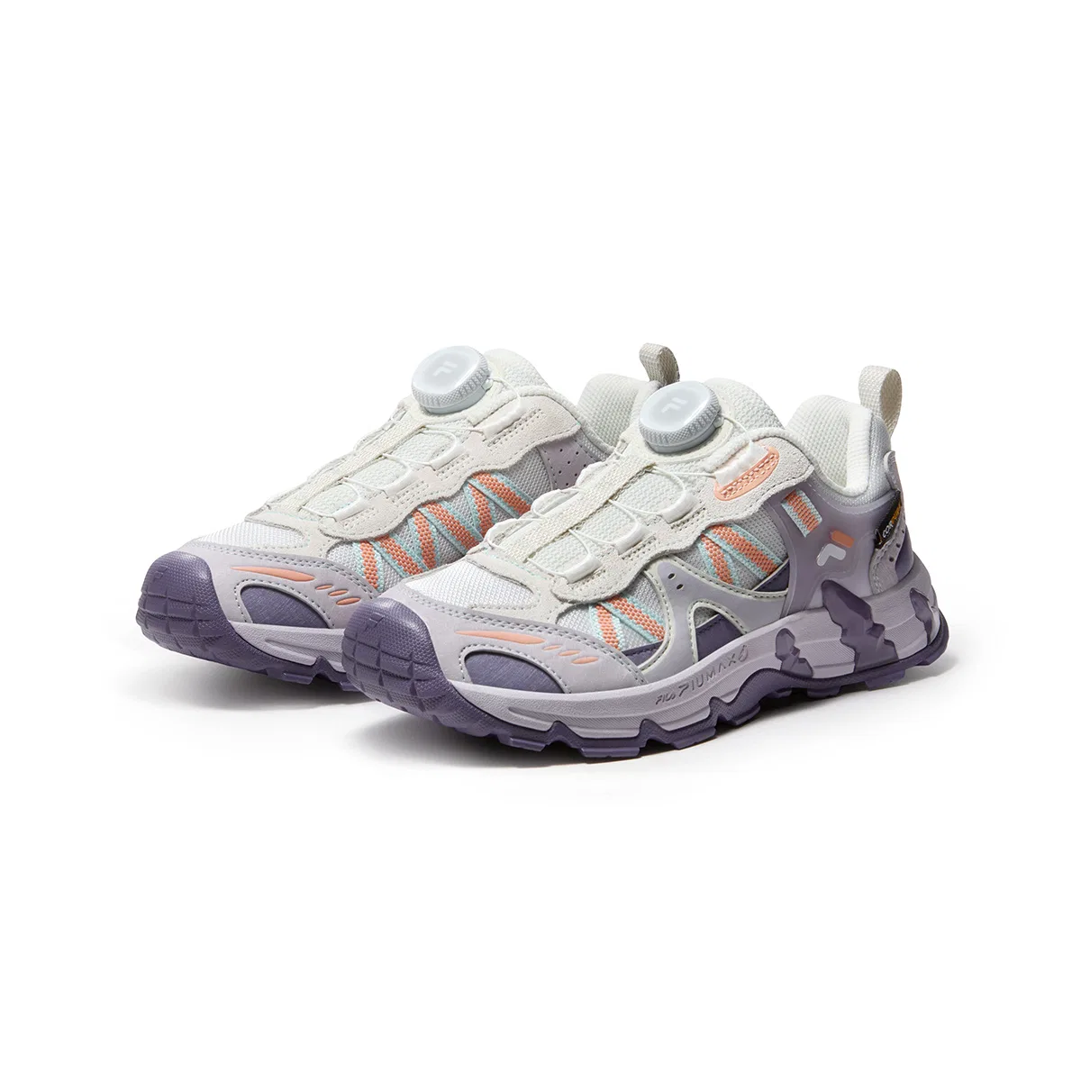 Детские кроссовки с шнуровкой FILA KIDS, Heather Grey/Marble Purple — фото 4