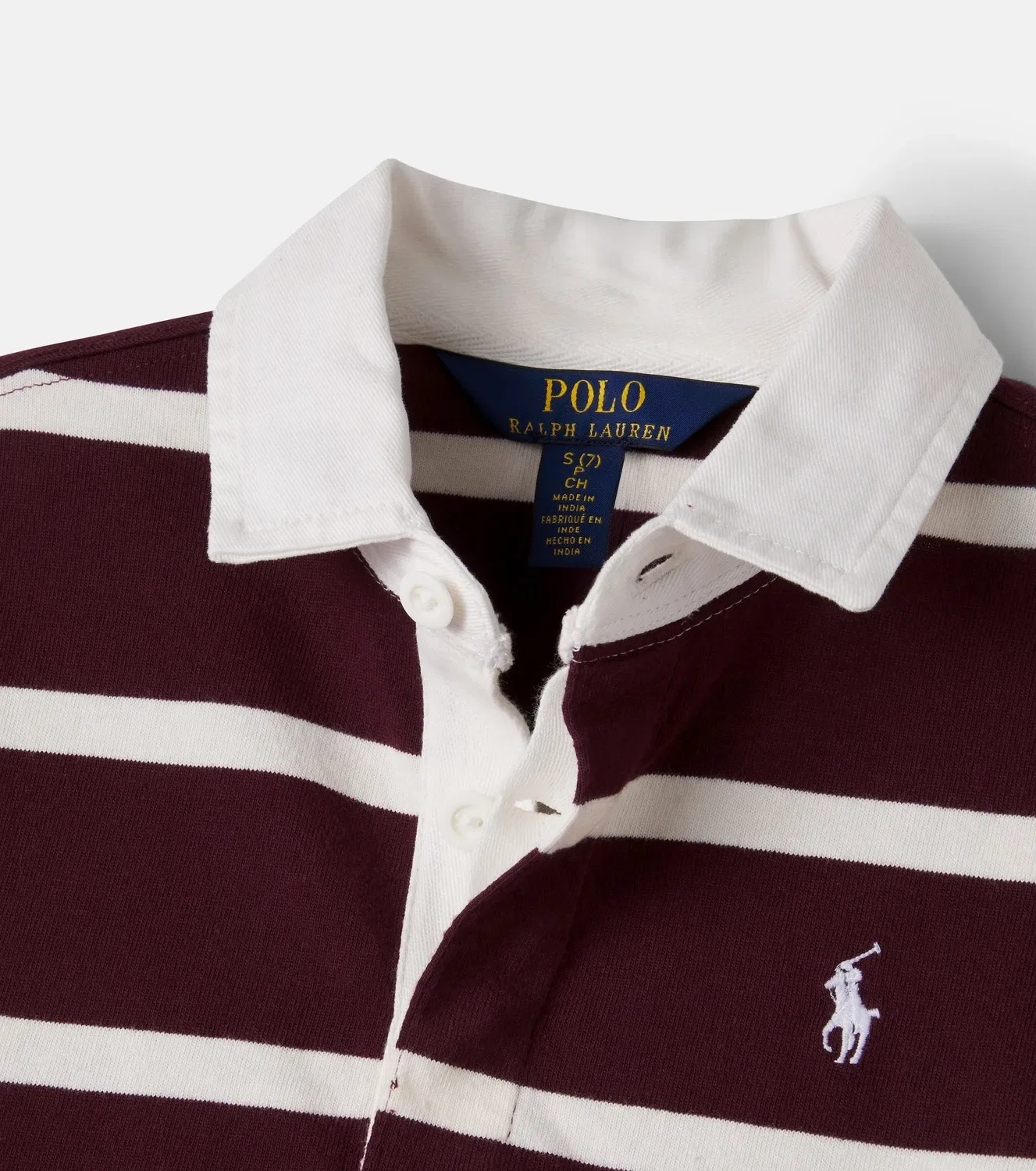 Свитер-поло хлопковый Polo Ralph Lauren Kids, бордовый — фото 4