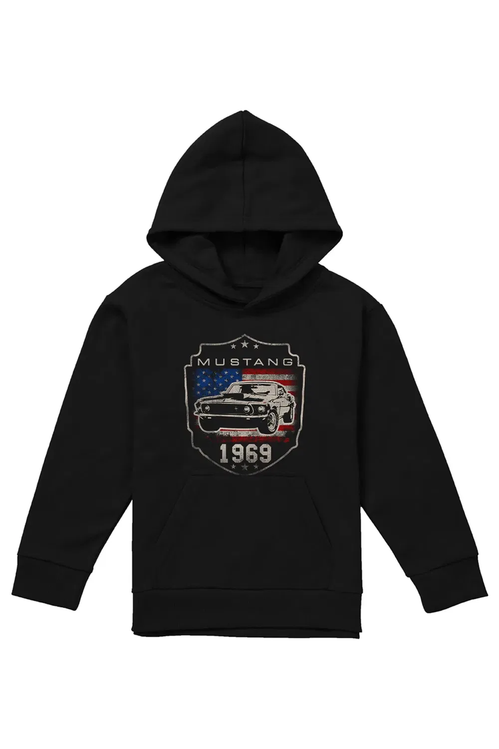 Детский худи Mustang 1969 Flag Ford, Black