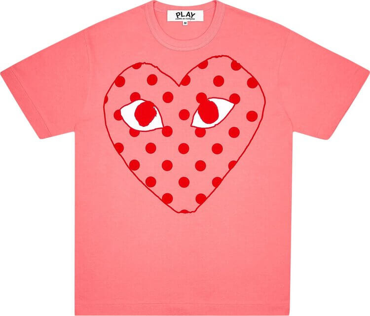 

Футболка Comme des Garçons PLAY Pastelle Polka Dot Logo 'Pink', розовый