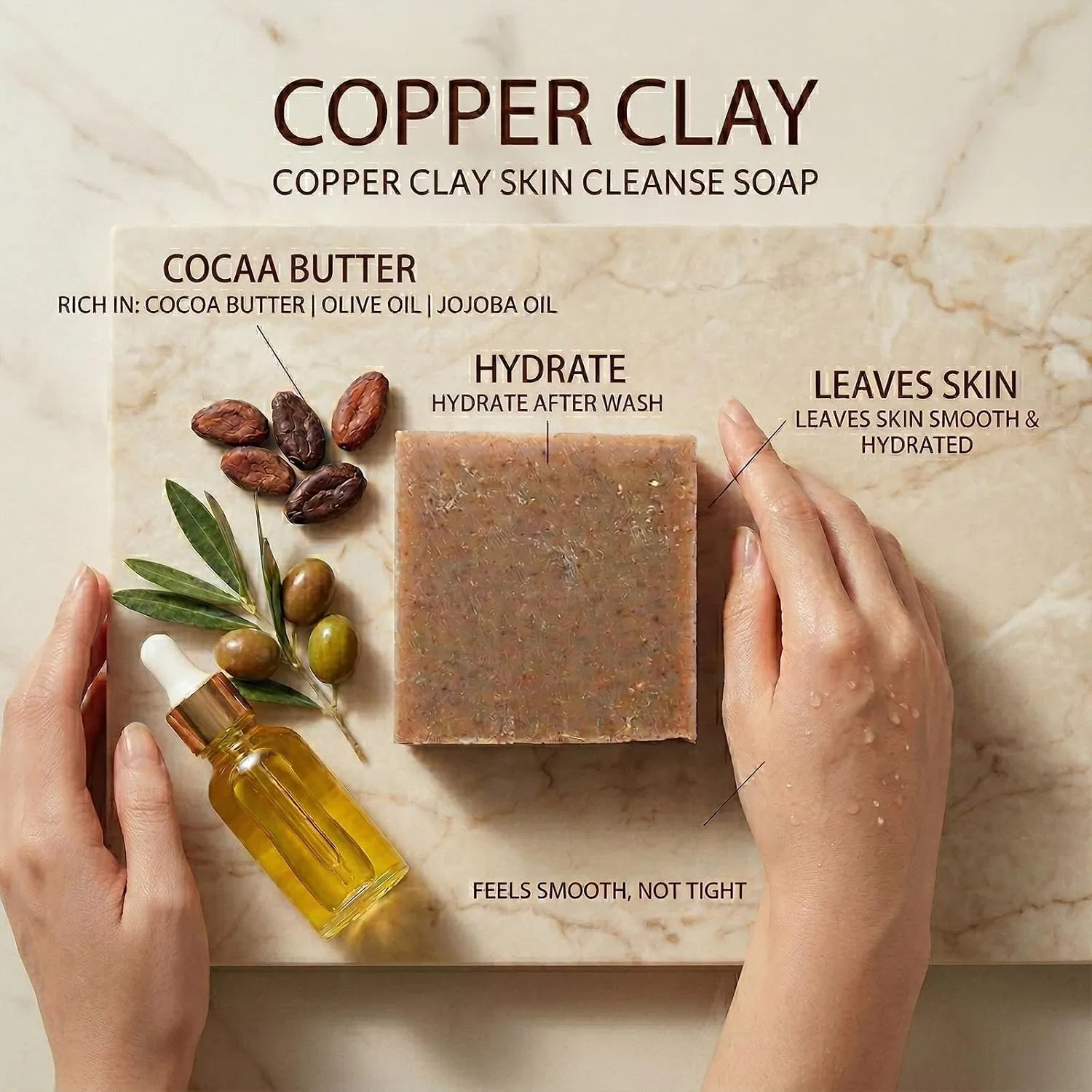 Твердое мыло с глиной и брендом GHRKLP, набор 3 шт, Цвет 3pcs Clay Soap — фото 3