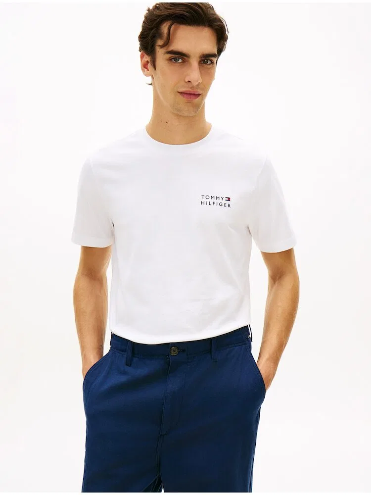 Футболка с принтом EMBRO Stack TOMMY HILFIGER, White