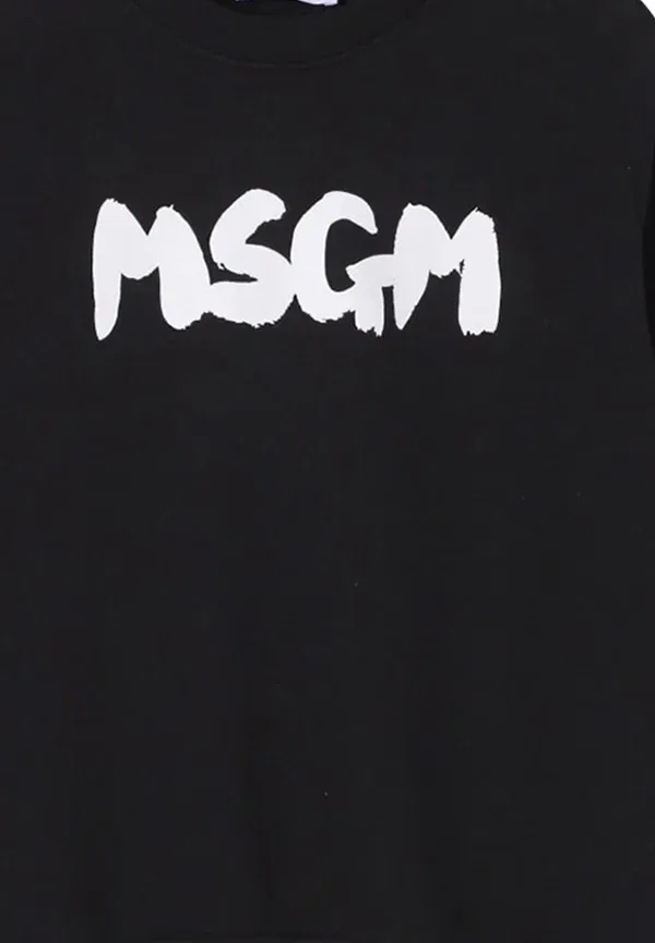 Свитшот с принтом Msgm, черный — фото 3