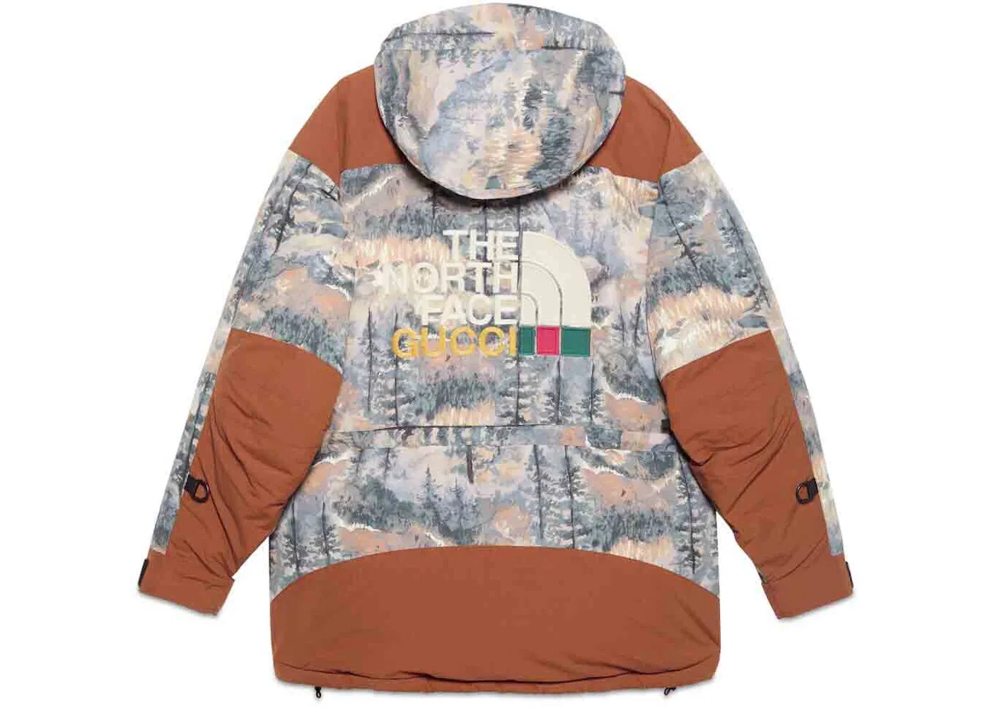 Мужская куртка с принтом Gucci x The North Face Padded Jacket (FW21) Gucci, Forest Print — фото 2