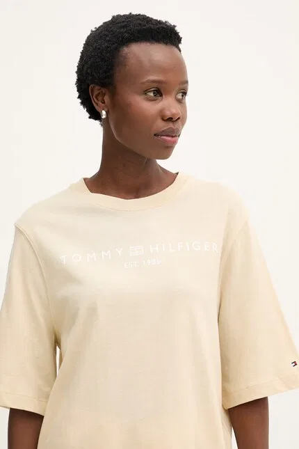 Футболка с коротким рукавом T-shirt Tommy Hilfiger, бежевый — фото 4