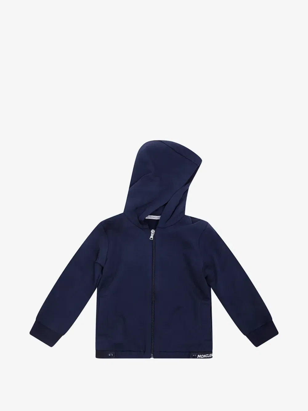 Худи с нашивкой-логотипом Moncler Enfant, синий