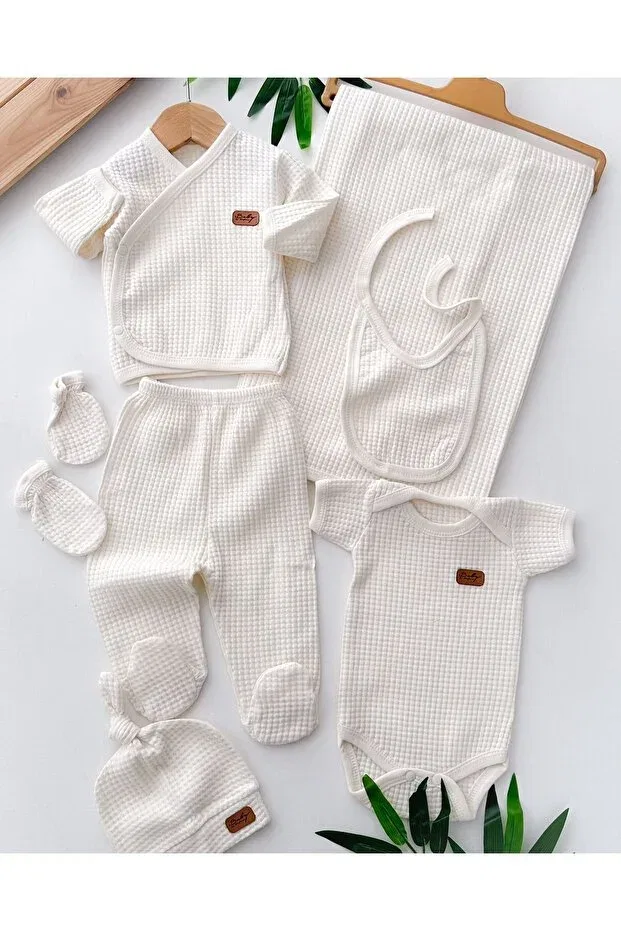 Детский комплект боди для новорожденных хлопковый Hümabebe, White
