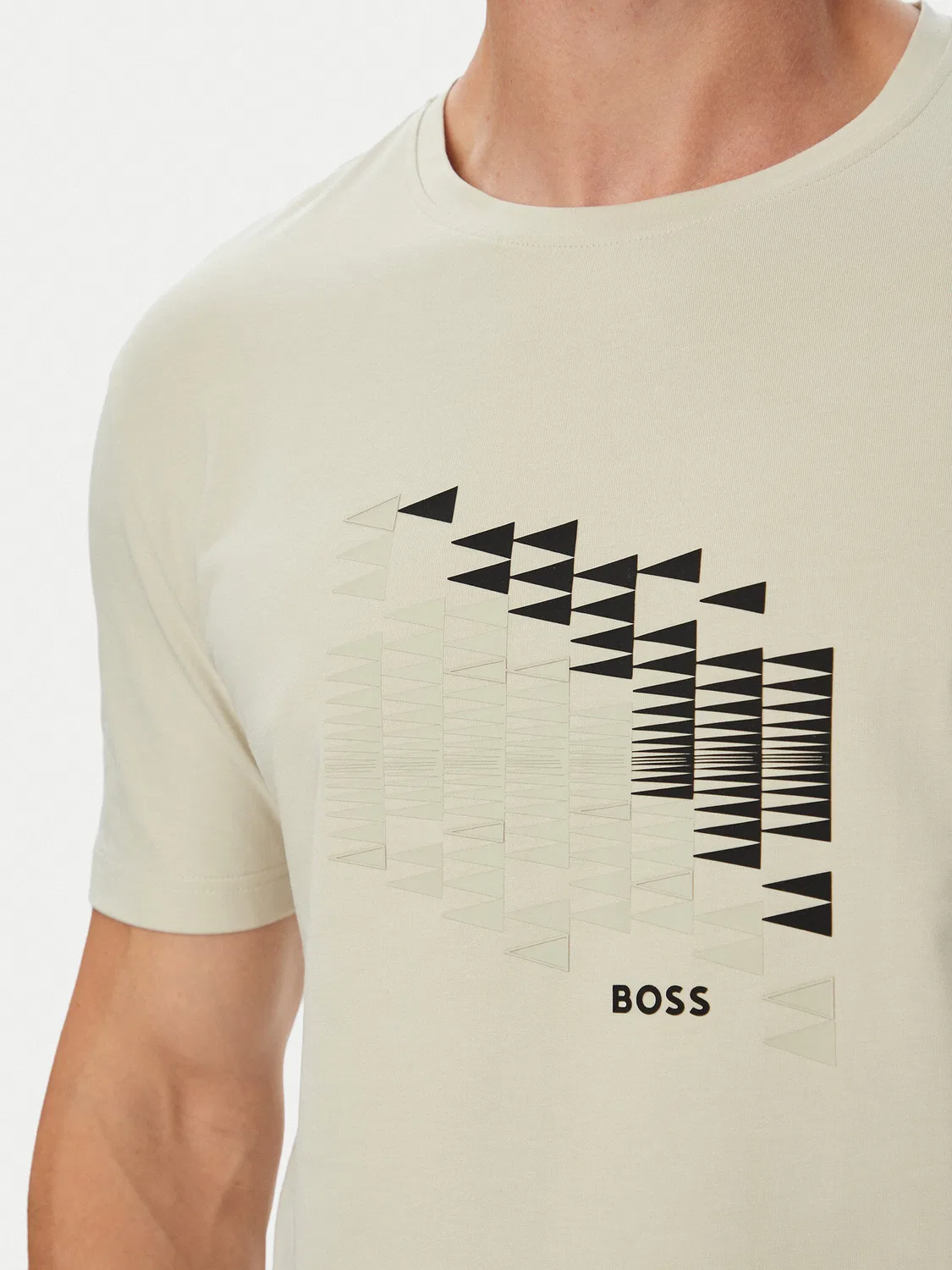 Мужская футболка стандартного кроя Network Flag Boss, бежевый — фото 4