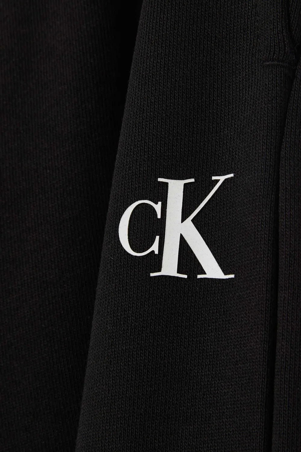 Широкие брюки из хлопка с логотипом Calvin Klein, черный — фото 3