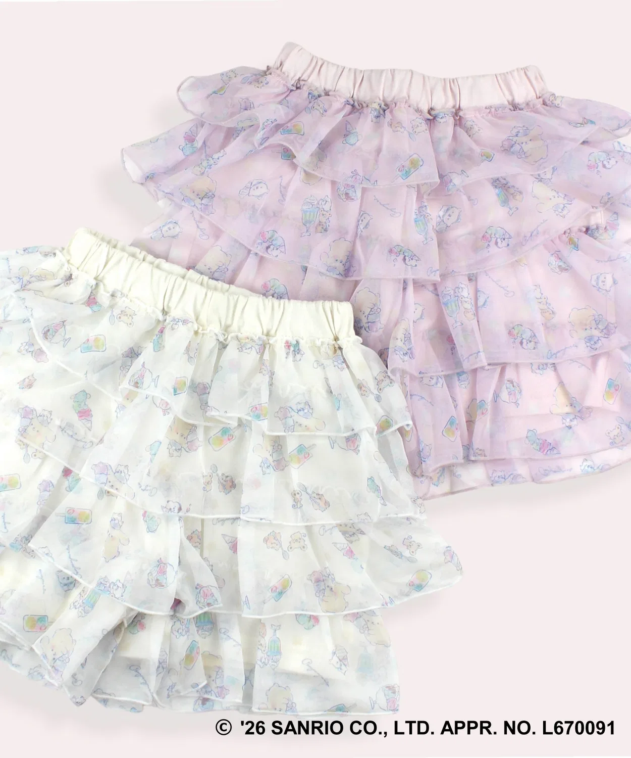 Детские штаны с оборками Pompompurin Sanrio, Розовый — фото 2