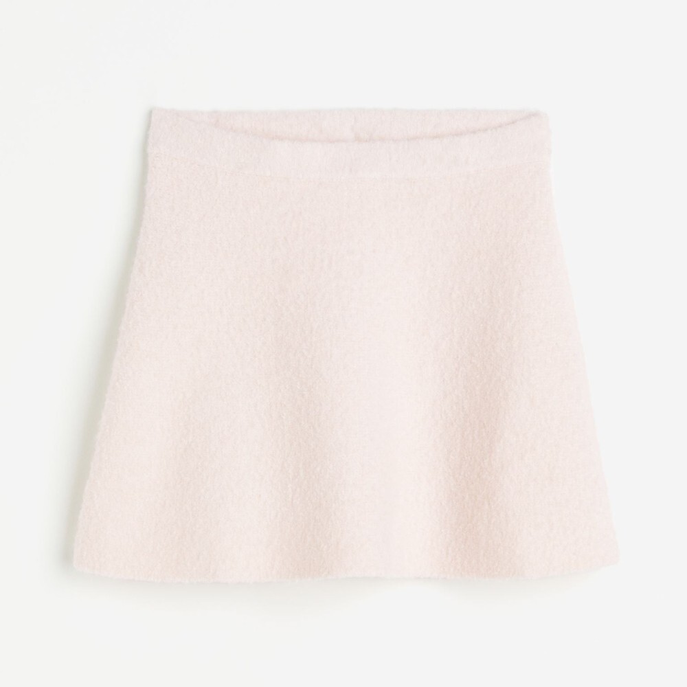 

Юбка H&M Knit A-line Mini, светло-розовый