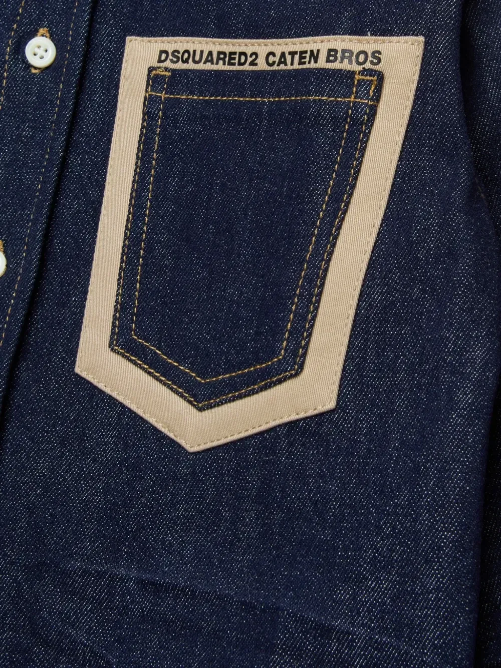 Рубашка Caten Bros Dsquared2 Kids, синий — фото 4