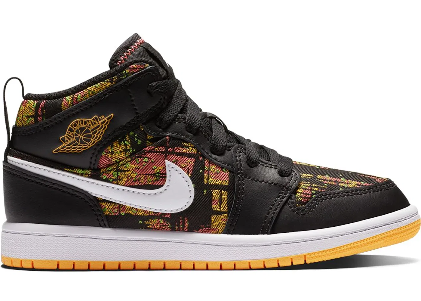 Детские кроссовки Lifestyle Jordan 1 Mid Jordan, Black/Laser Orange-Bright Melon-White