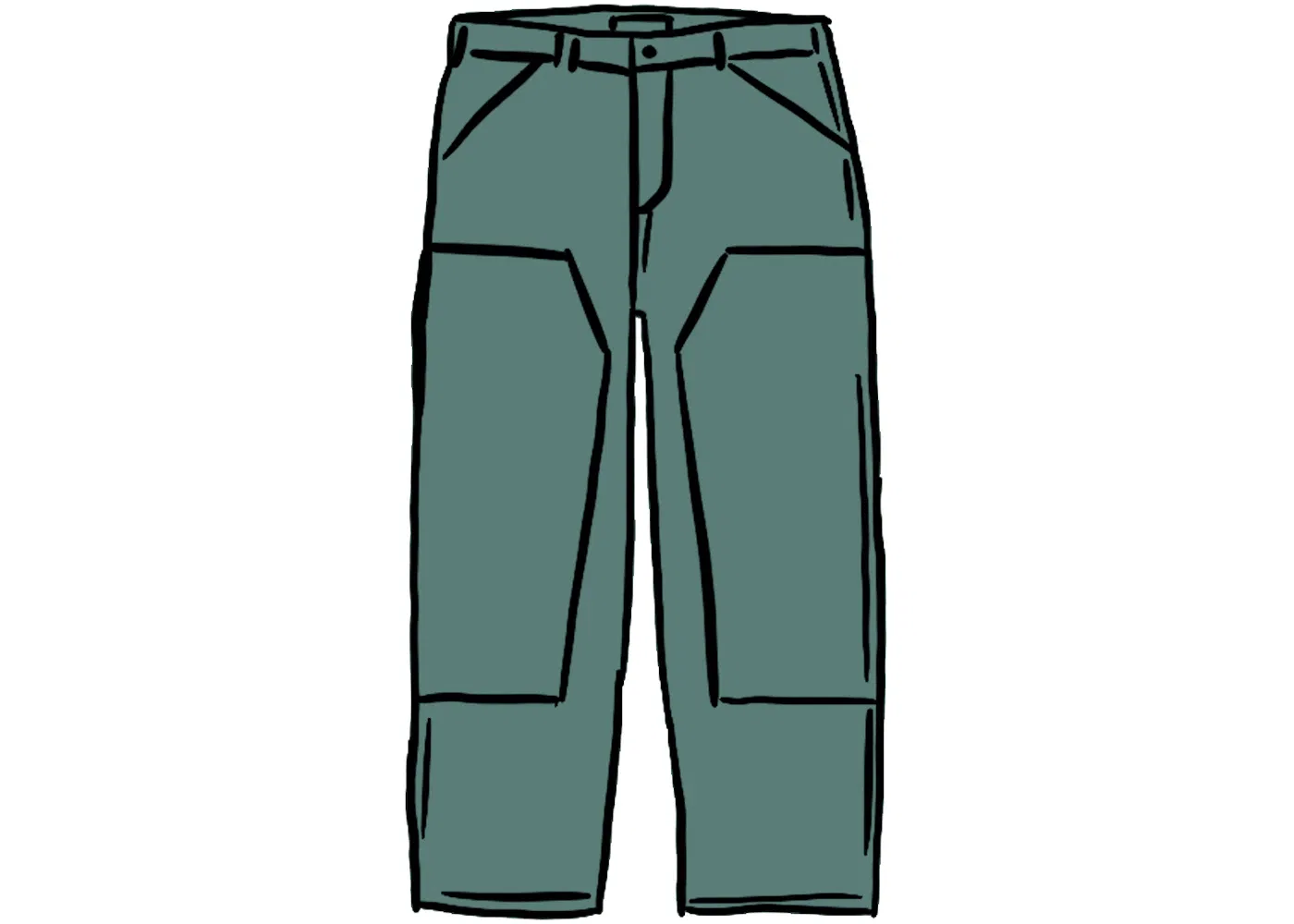 Мужские штаны с двойным коленом Painter Pant Supreme, Work Green