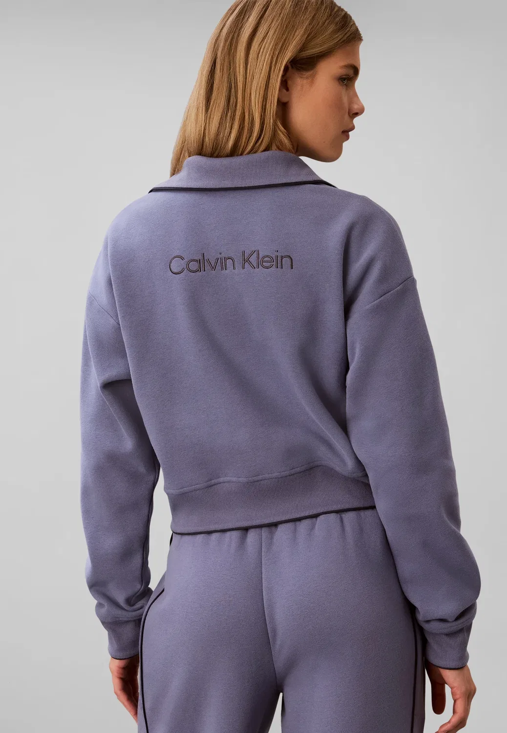 Толстовка с застежкой-молнией на четверть длины Calvin Klein, Stone Hard Blue