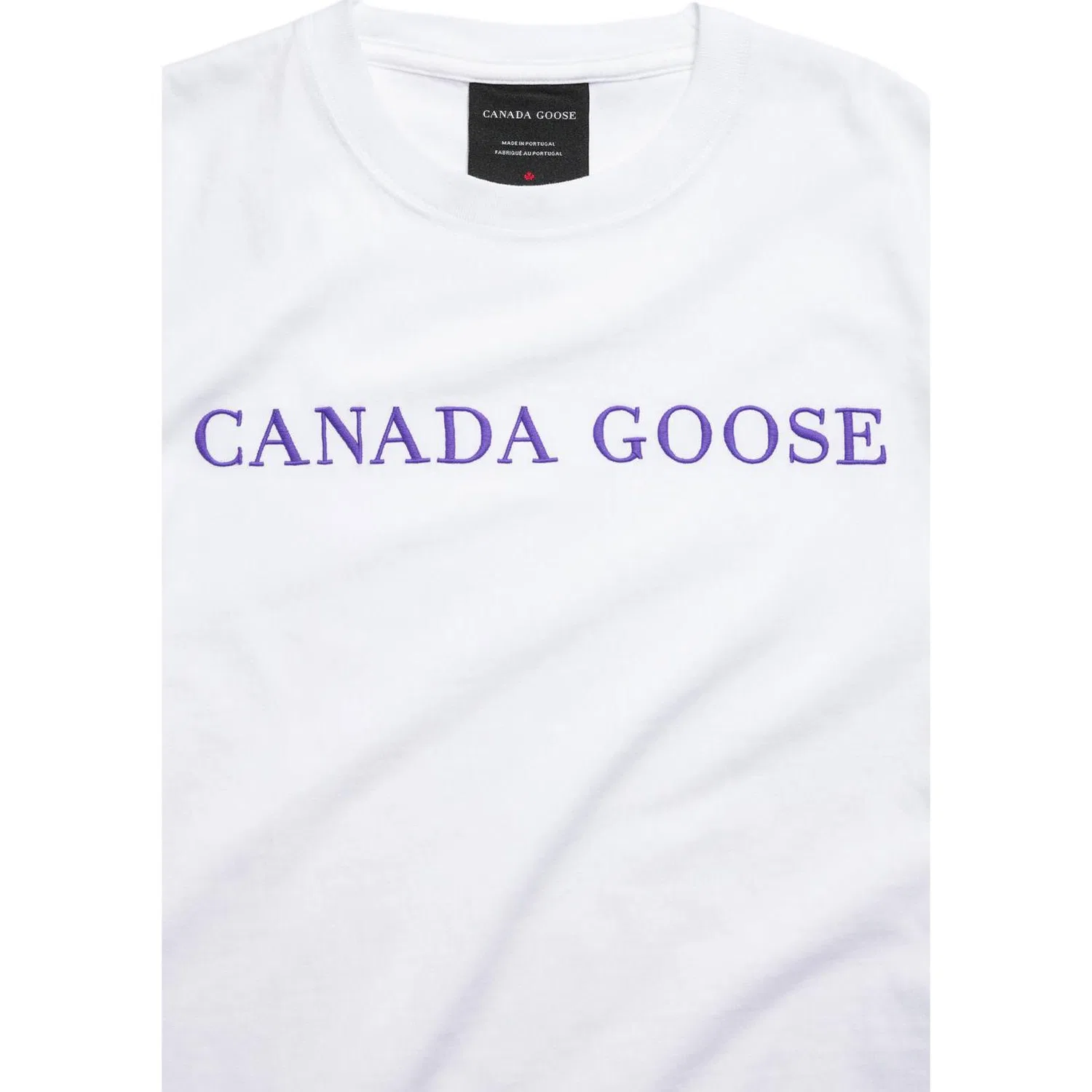 Футболка женская с круглым вырезом, летняя коллекция, Canada Goose, Optical White/Active Lilac — фото 3