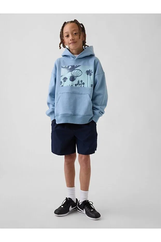 Детские свитшот для мальчиков с принтом Gap, Light Blue — фото 3