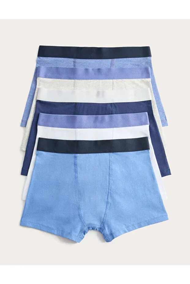 Детские трусы-боксеры для мальчиков хлопковые комплект 5 штук Marks & Spencer, Blue Mix
