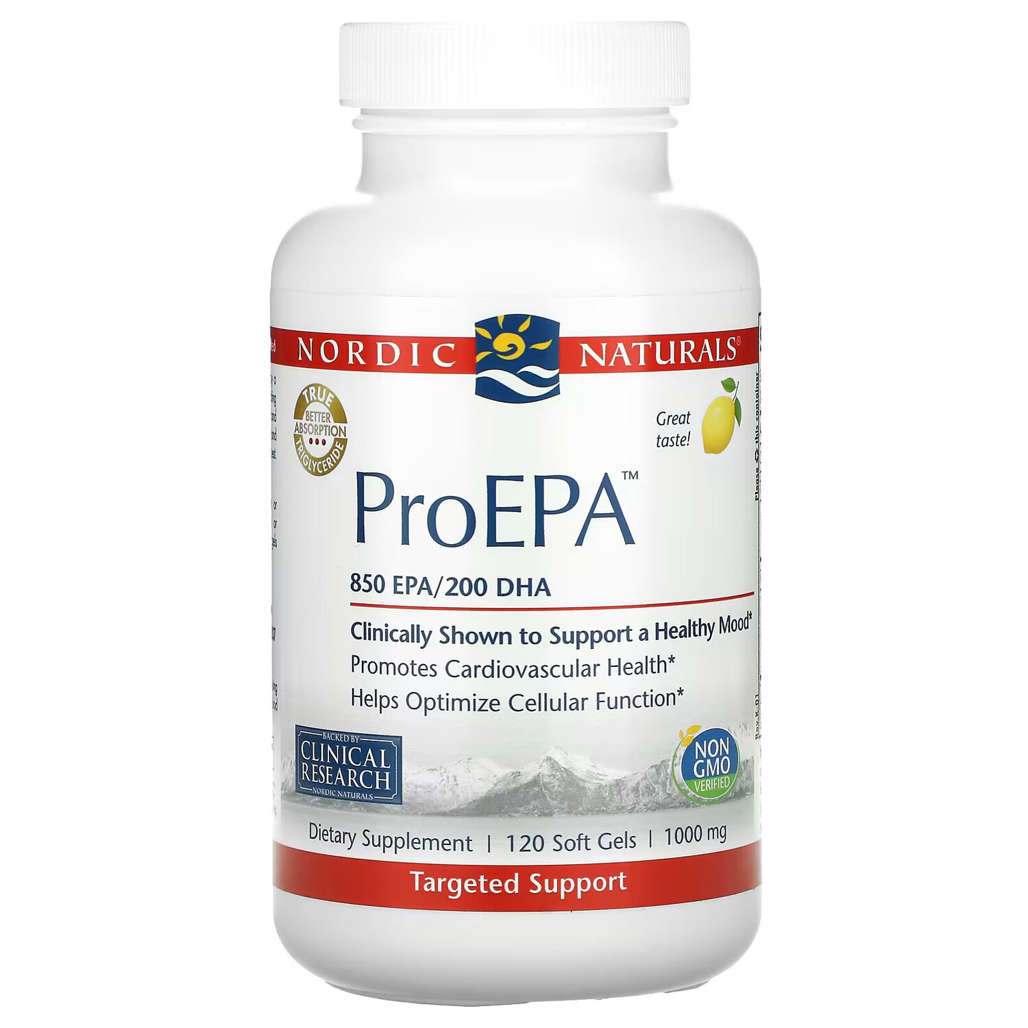 

Nordic Naturals, ProEPA, лимон, 1000 мг, 120 мягких таблеток