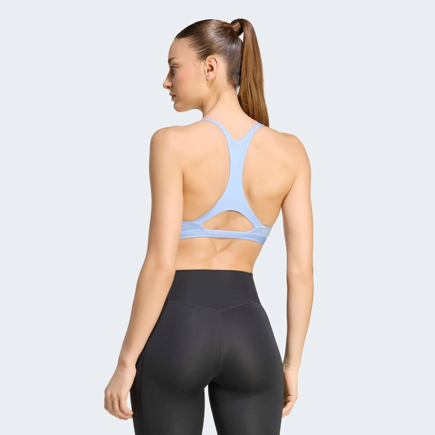 Женский спортивный бюстгальтер с легкой поддержкой Adidas Performance, Glow Blue — фото 2