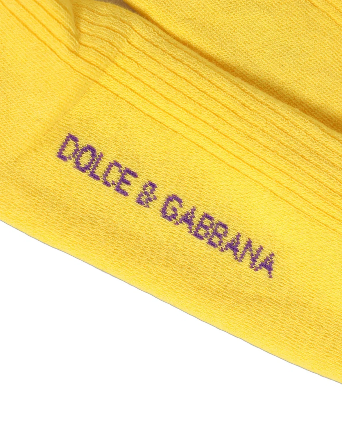 Носки высокие с логотипом DG Dolce & Gabbana, Yellow — фото 3