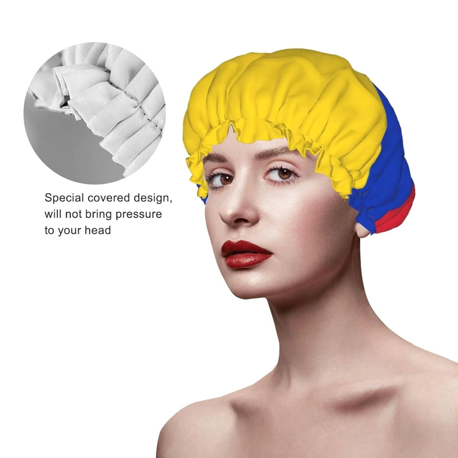 Шапочка для душа двойная с флагом Венесуэлы, ALLiYa, 27 см — фото 4