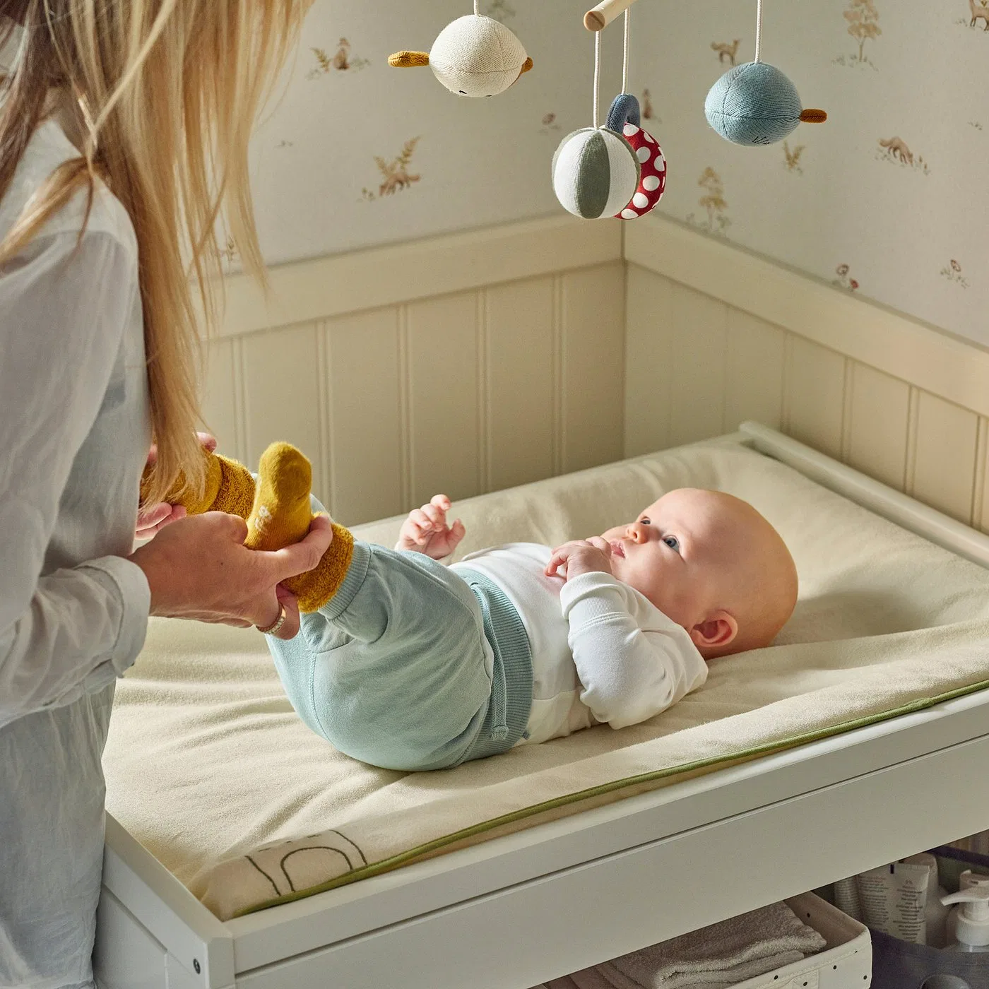 IKEA SKÖTSAM Детский коврик с чехлом, бежевый/махровый, 53x80 см — фото 2