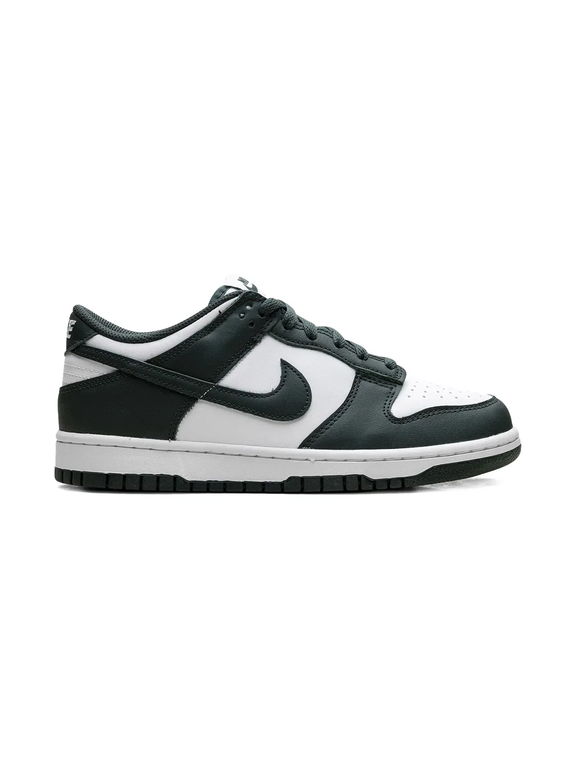 Кроссовки Dunk Low White/Vintage Green Nike Kids, белый — фото 4