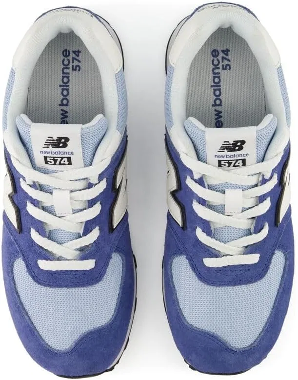 Детские кроссовки на шнуровке 574 V1 New Balance, Magic Blue/Oxford Blue — фото 4