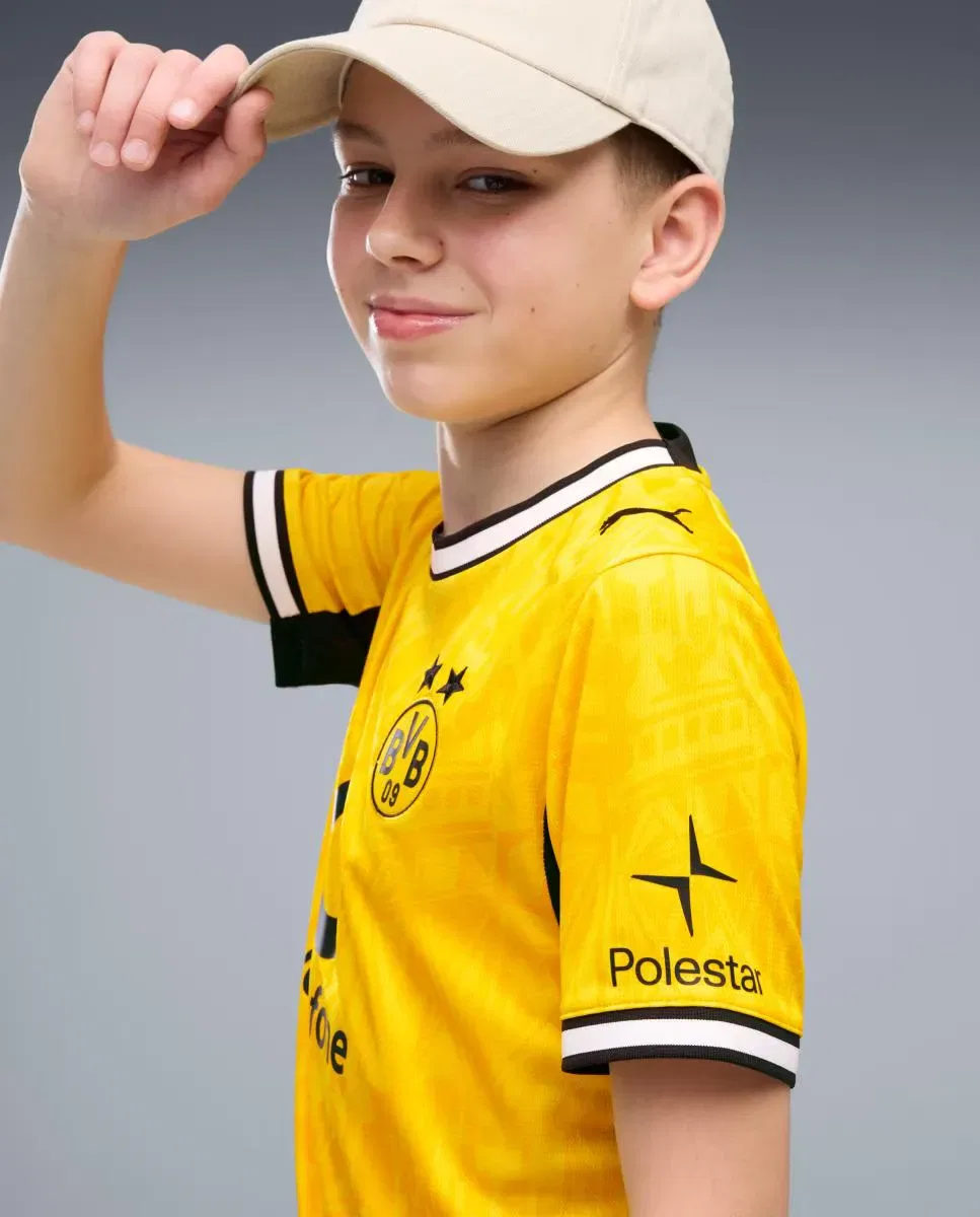 Детская футбольная футболка для мальчиков с принтом Borussia Dortmund Home Jersey Replica Jr Puma, Amarillo — фото 4