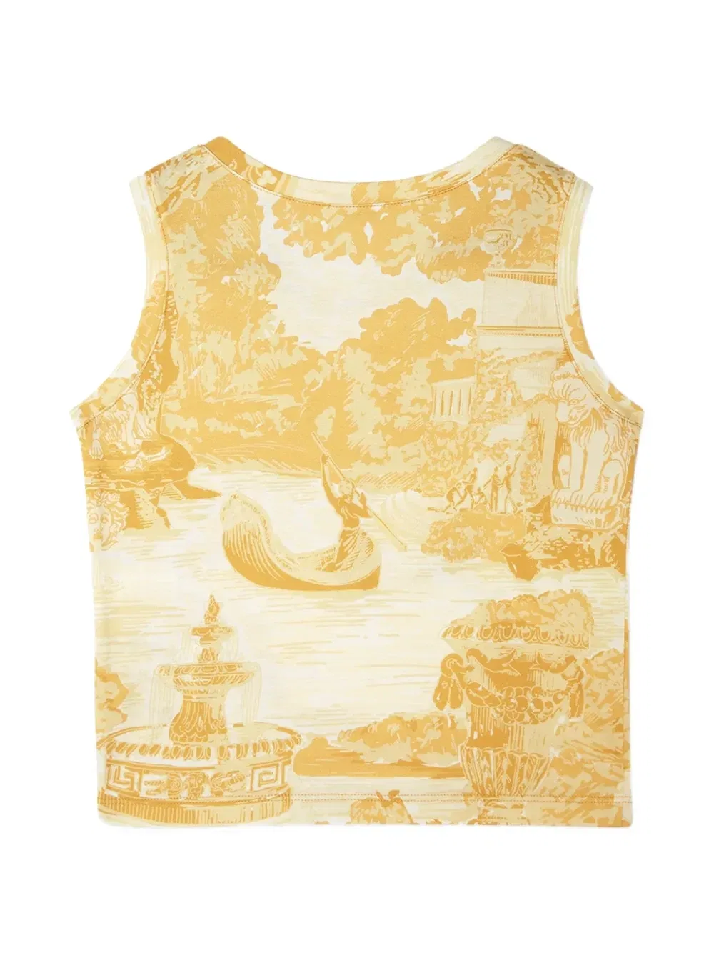 Майка из хлопкового трикотажа с принтом Versace Kids, желтый — фото 2