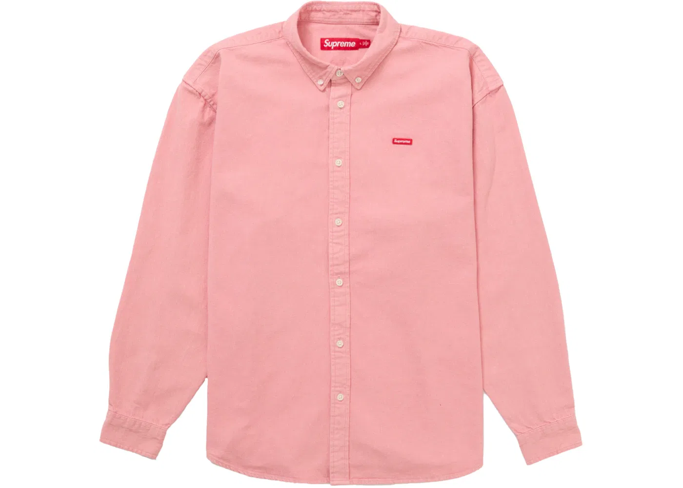 Мужская джинсовая рубашка Supreme Small Box Denim Shirt, Pink