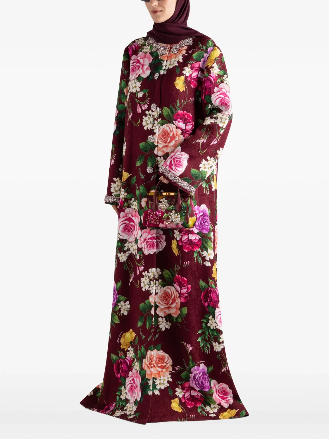Пальто с цветочным принтом Dolce & Gabbana, красный — фото 2