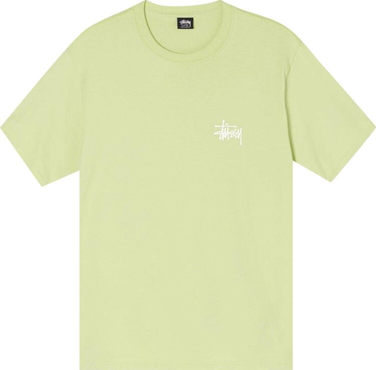 

Футболка Stussy Basic Logo Tee 'Tea', зеленый