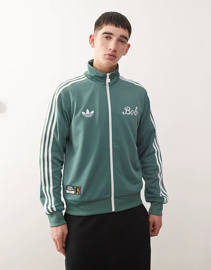 Спортивная куртка Adidas Football Jamaica Bob Marley, зеленый
