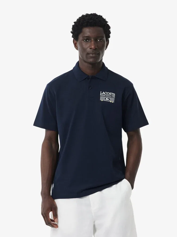Поло LACOSTE Roland Garros Graphic, Navy