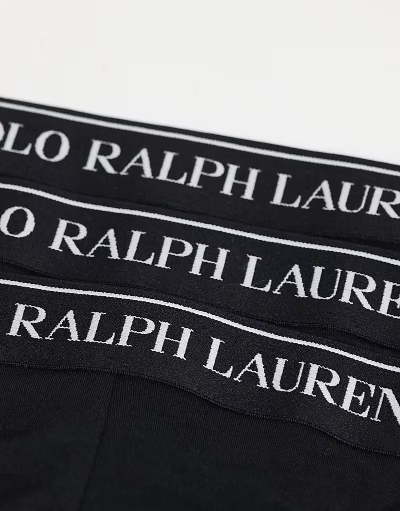 Трусы-брифы с низкой посадкой 3 шт Polo Ralph Lauren, черный — фото 3