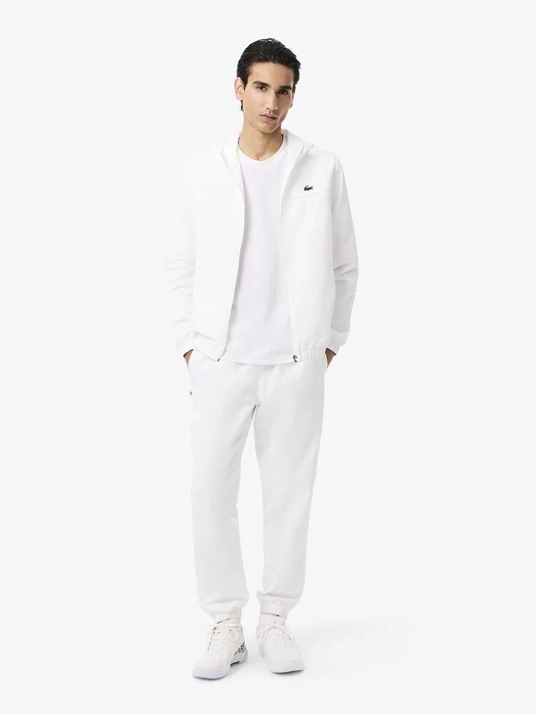 Футболка мужская Lacoste Basic Training, хлопковая, белый — фото 4