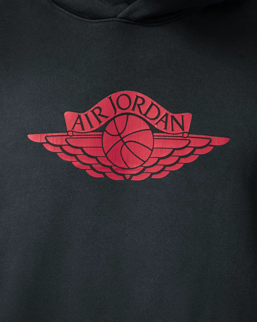 Мужская флисовая толстовка с капюшоном Jordan Flight Wings, Black/University Red — фото 4