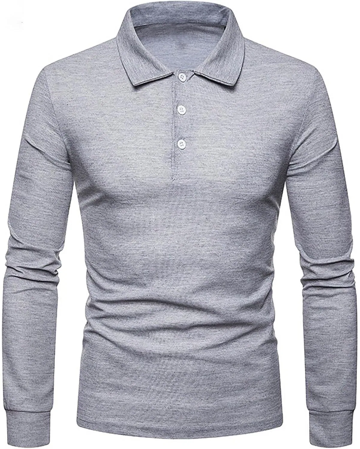 Мужская облегающая длинная футболка с молнией, Lightweight, Gray