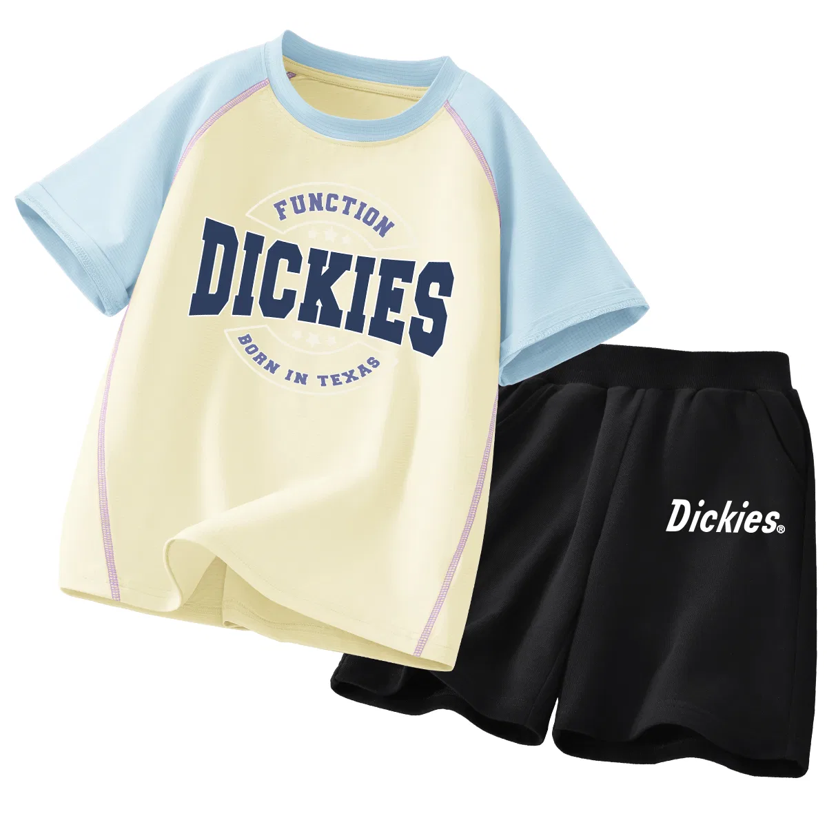 Детский спортивный комплект с принтом баскетбол S Basketball Print Blue Yellow+S B Slim Label K Black, Dickies